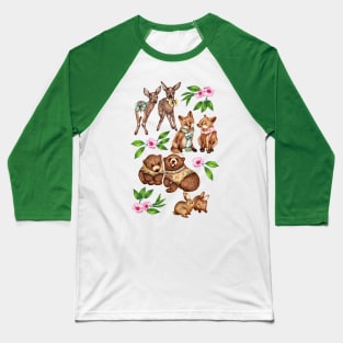 Forest Friends in Spring Baseball T-Shirt